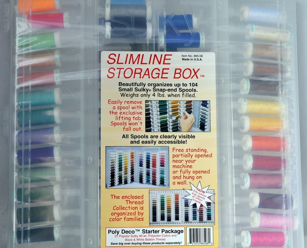Sulky, Slimline Case with Poly Deco Thread Starter Collection - 33 Spools