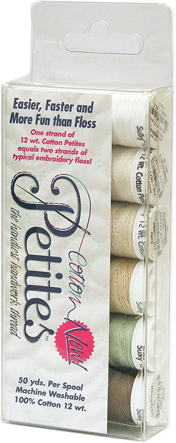 Sulky Sampler Cotton Petites, 12-Watt, Neutrals Assortment, 6-Pack 