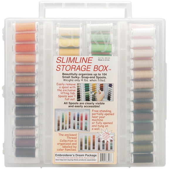 Sulky, Slimline Case with Embroiderer's Dream Thread Collection - 104 Spools