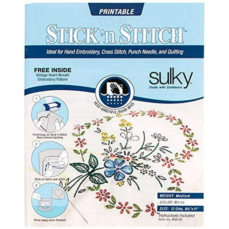 Sulky Stick'n Stitch embroidery stabilizer