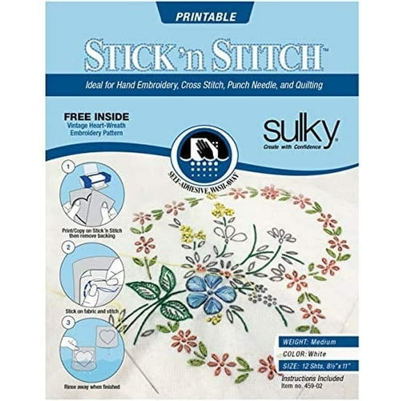 Sulky Stick N Stitch Adhesive Wash Away Stabilizer