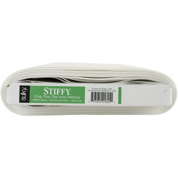 Sulky Stiffy Tear-Away Stabilizer-White 20"X25yd FOB: MI