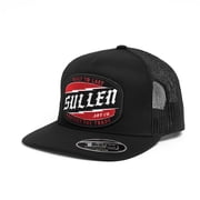 Sullen Slant 5-Panel High Crown Trucker Snapback Hat, Black, One Size