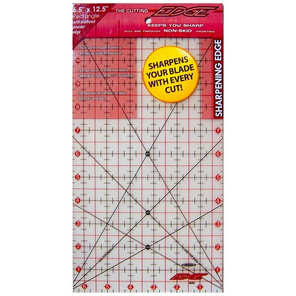 Sullivan 6-1/2-Inch-By-12-1/2-Inch The Cutting Edge Frosted Ruler