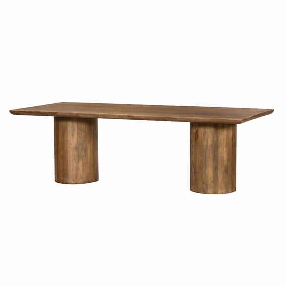 Sullivan 96'' Rectangular Dining Table in Spice Tan Finish on Solid Wood