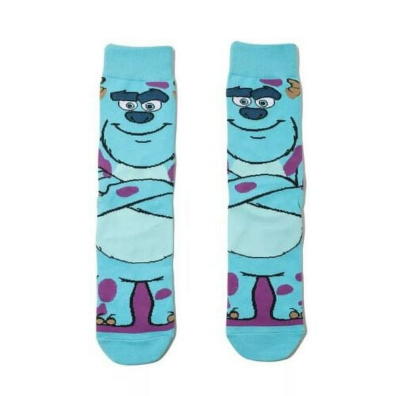 Sullivan Monster Inc Cartoon Socks, Fun Novelty Mens/Womens Crew Character Socks Blue