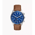 thumbnail image 1 of Sullivan Multifunction Brown LiteHide™ Leather Watch, 1 of 3