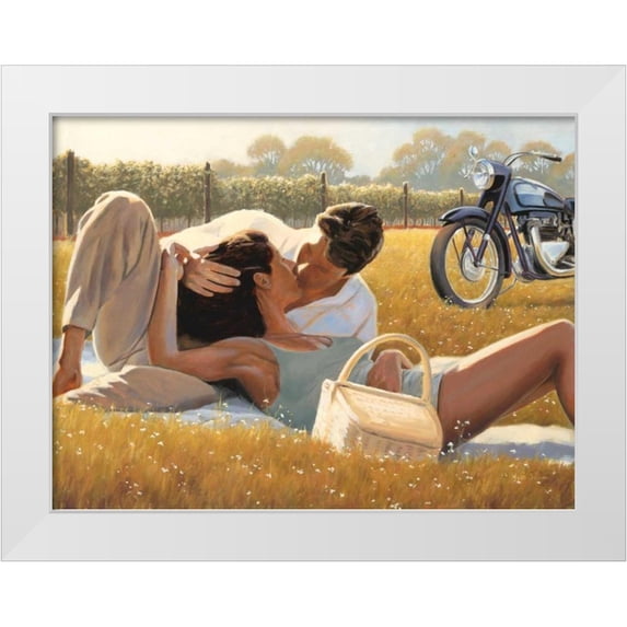 Sullivan, Myles 14x12 White Modern Wood Framed Museum Art Print Titled - Picnic Snapshot
