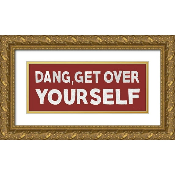 Sullivan, Myles 14x8 Gold Ornate Wood Framed with Double Matting Museum Art Print Titled - The Boys Sign IV