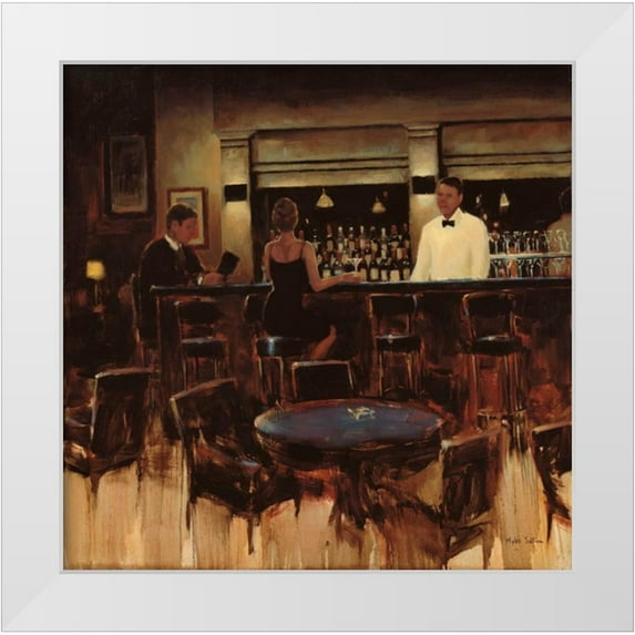 Sullivan, Myles 20x20 White Modern Wood Framed Museum Art Print Titled - Night Cap