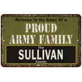 thumbnail image 1 of Sullivan Proud Army Family Gift 8x12 Metal Sign 208120023092, 1 of 1