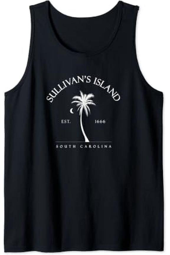 Sullivan'S Island Palm Tree Swimming Scuba Sc Tank Top Size S-3XL