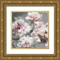thumbnail image 1 of Sullivan, Shawna 26x26 Gold Ornate Wood Framed with Double Matting Museum Art Print Titled - Peonies on Gray I, 1 of 4