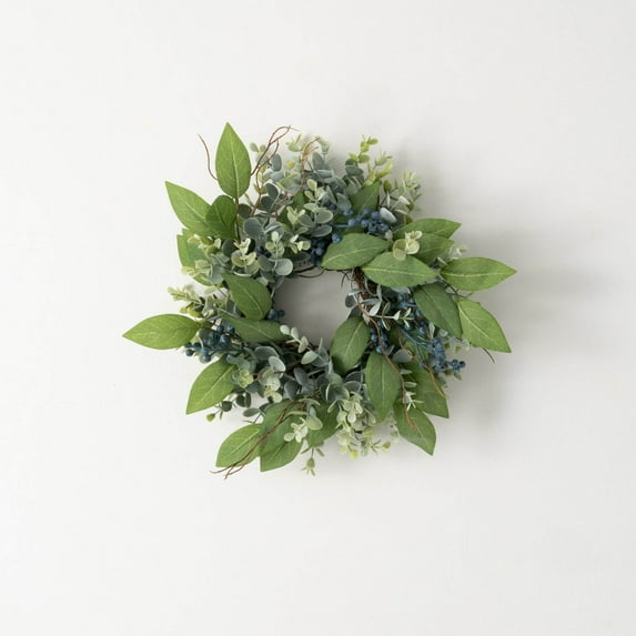 Sullivans 12" Artificial Eucalyptus & Sage Accent Ring