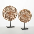 thumbnail image 1 of Sullivans 13.25" & 11.5" Round Wooden Disc Decor Set of 2, 1 of 4