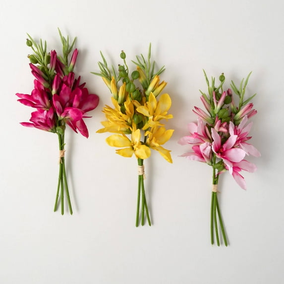 Sullivans 18.5" Artificial Orchid Bush Bundles Set of 3