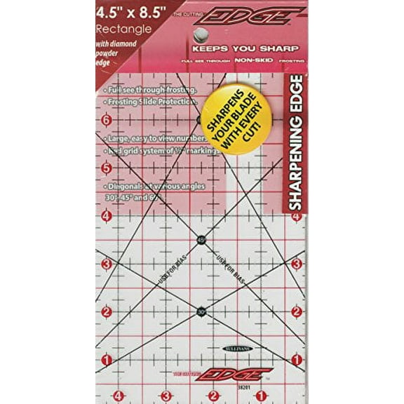 Sullivans 38201 4-1/2-Inch By 8-1/2-Inch Cutting Edge Frosted Ruler