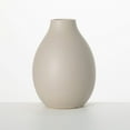 thumbnail image 1 of Sullivans 9" Matte Gray Teardrop Vase, Ceramic, 1 of 6