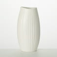 thumbnail image 1 of Sullivans 9" Modern White Ribbed Vase, 1 of 11