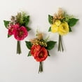 thumbnail image 1 of Sullivans Artificial 11.75" Ranunculus Bush Set of 3, Multicolor, 1 of 2