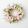 thumbnail image 1 of Sullivans Artificial Apple Blossom Wreath 20"H Pink, 1 of 4