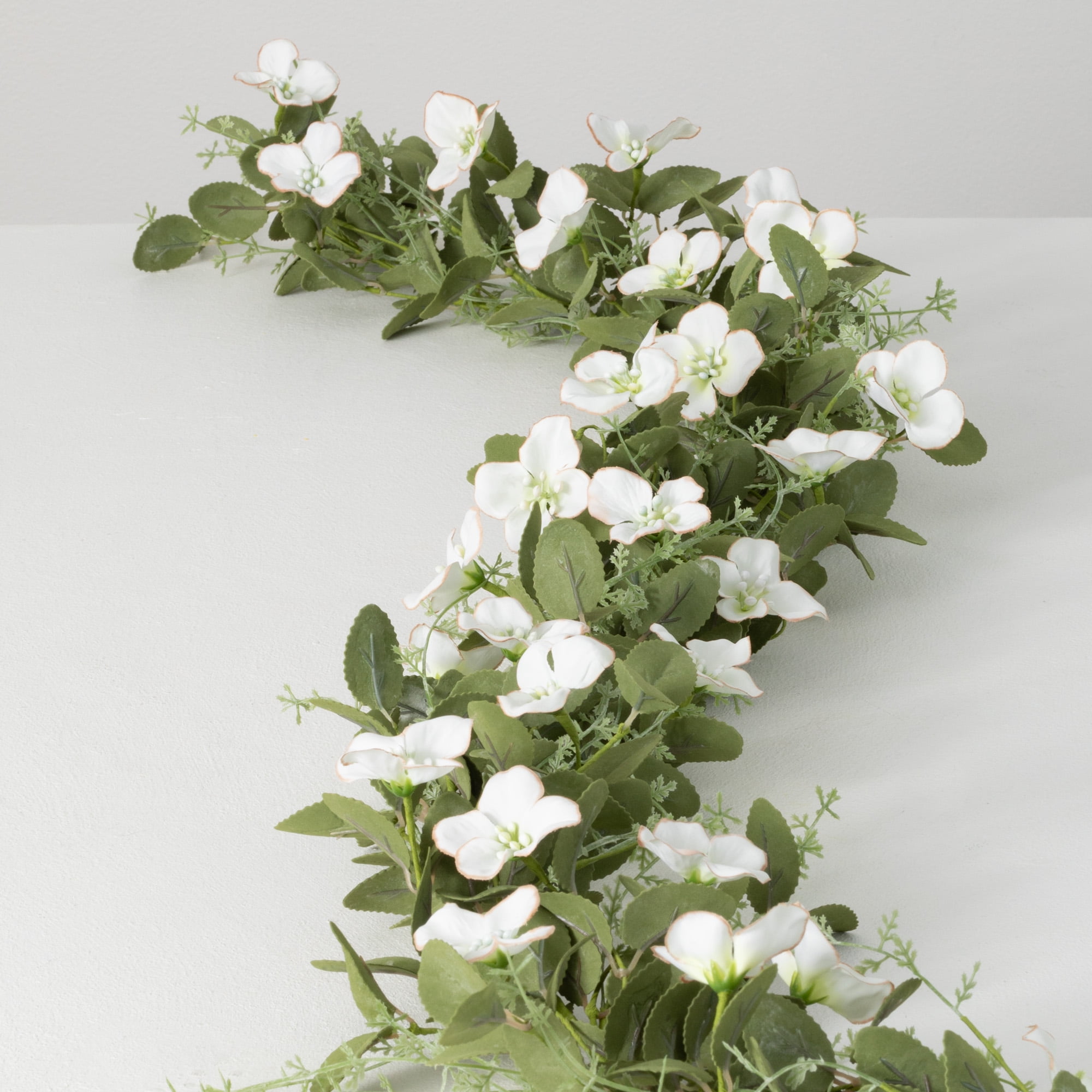 Sullivans Artificial Dogwood Garland 61"L Green