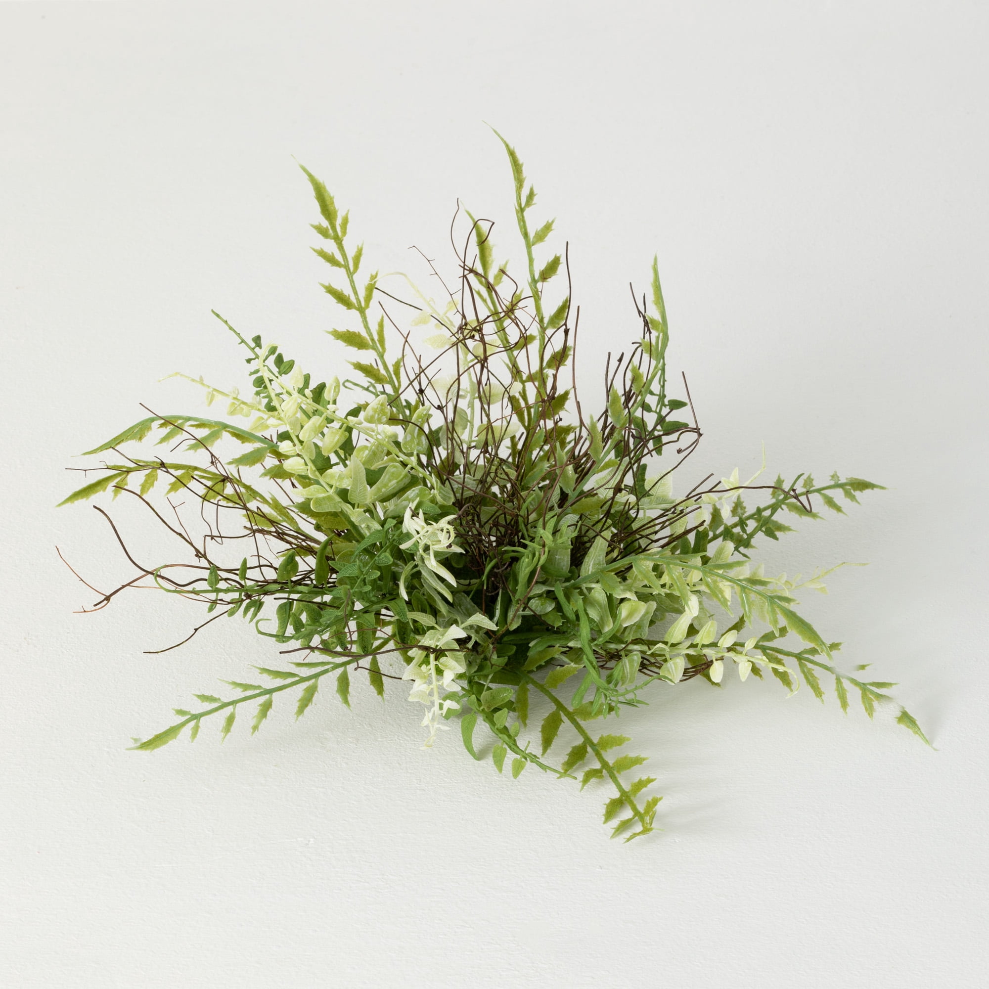 Sullivans Artificial Fern Twig Half Orb 12"H Green
