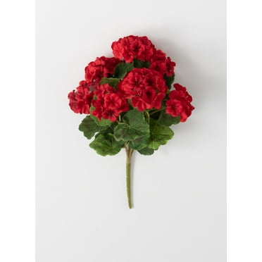 Sullivans Artificial Geranium Bush 11"H Red Flower