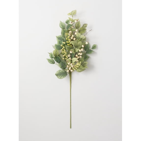 Sullivans Artificial Leaf Berry Stem 31"H Green