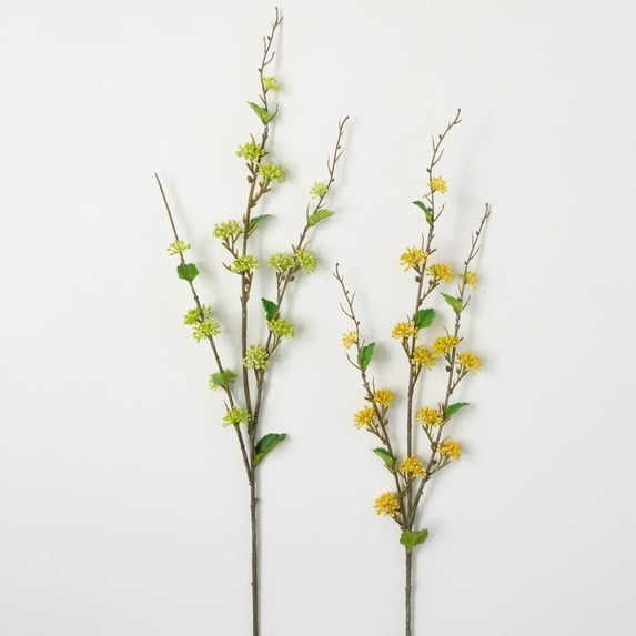 Sullivans Artificial Lemon & Lime-Colored Berries Set of 2, 37"H Green