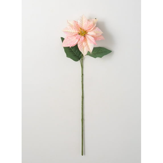 Sullivans Artificial Pink Poinsettia Stem 33.5"H Pink Flowers