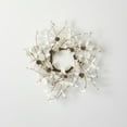 thumbnail image 1 of Sullivans Artificial White Eucalyptus Cone Mini Accent Wreath White 12"H, 1 of 4