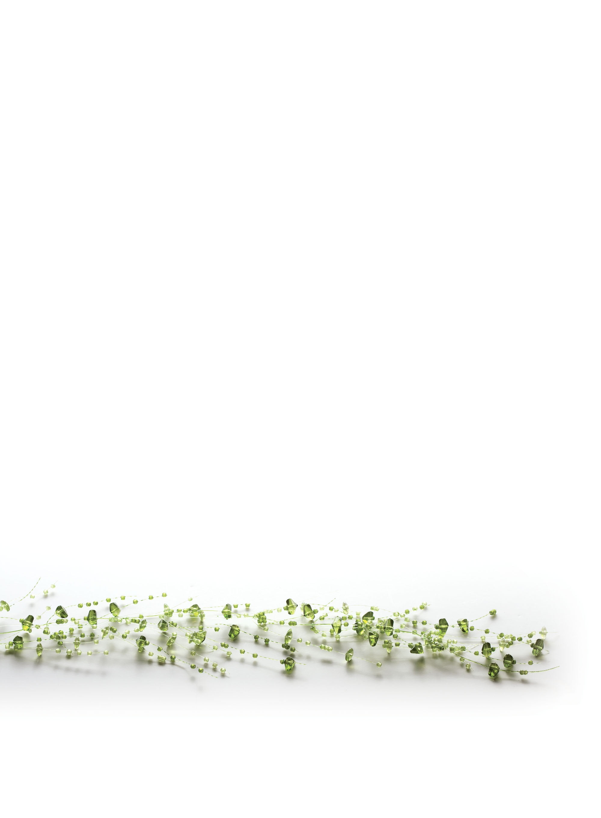 Green Beaded Floral Garland 5' Long