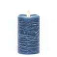 thumbnail image 1 of Sullivans Candle Impressions 5" Blue Frosted Rustic LED Pillar Candle, 1 of 2