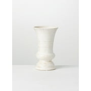 Sullivans Ceramic Urn Vase 10"H Off-White