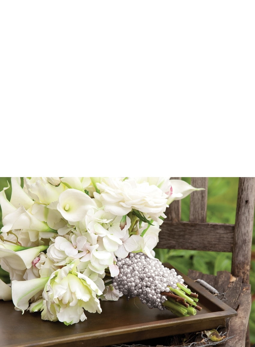 Sullivans Cream Ivory Bead Garland 60"L Off-White