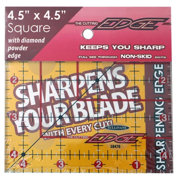 The Cutting Edge Clear Sharpening Edge Ruler 4-1/2in Square