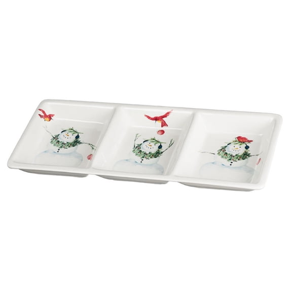 sullivans snowman divided plate