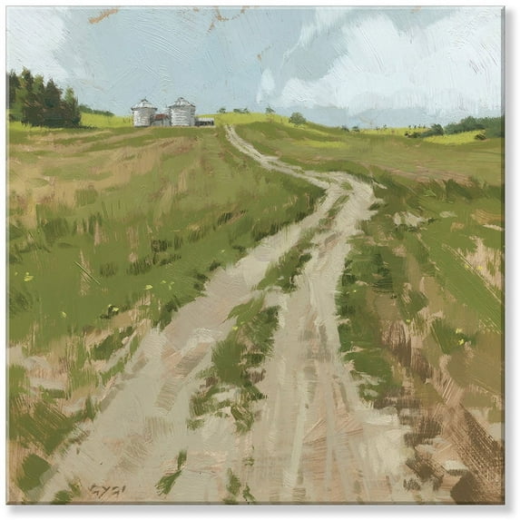 Sullivans Darren Gygi Country Road Museum Quality Giclee Print, Gallery Wrapped, Handcrafted in USA 5"W x 5"L Multicolored