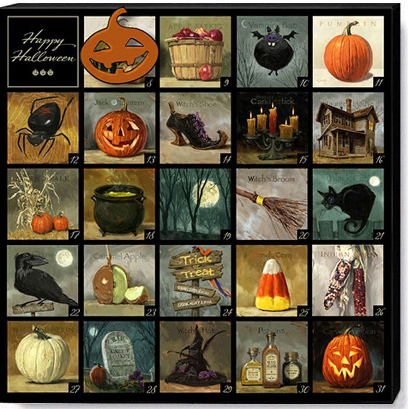 Sullivans Darren Gygi Hallowen Advent Calendar Canvas, Museum Quality  Giclee Print, Gallery Wrapped, Handcrafted in USA 20"W Black - Walmart.com