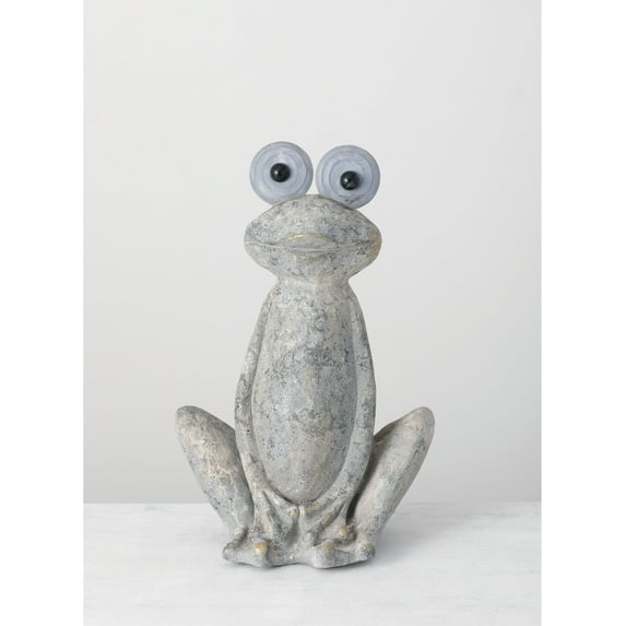 Sullivans Decorative Frog Figurine 20.5" Gray