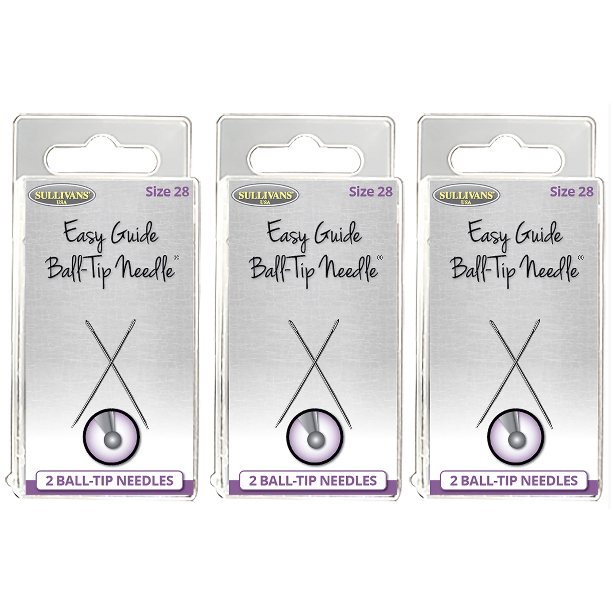 Sullivans Easy Guide Ball-Tip Needles® Size 28 Bundle (3 Packages)