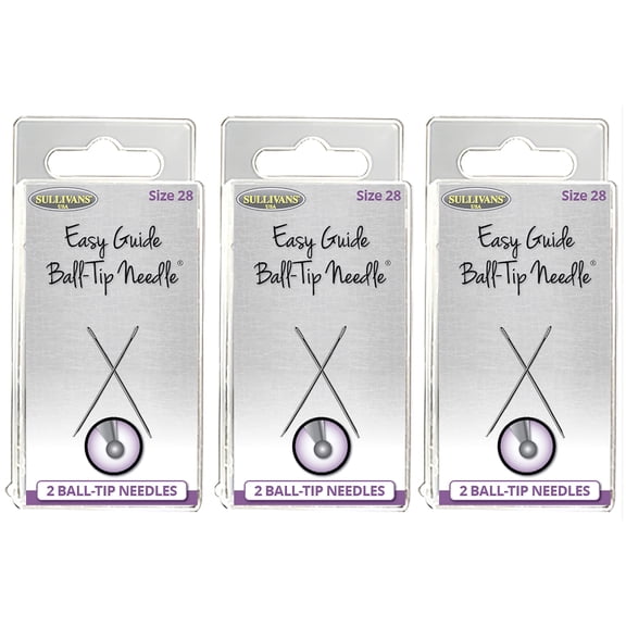 Sullivans Easy Guide Ball-Tip Needles Size 28 Bundle (3 Packages)