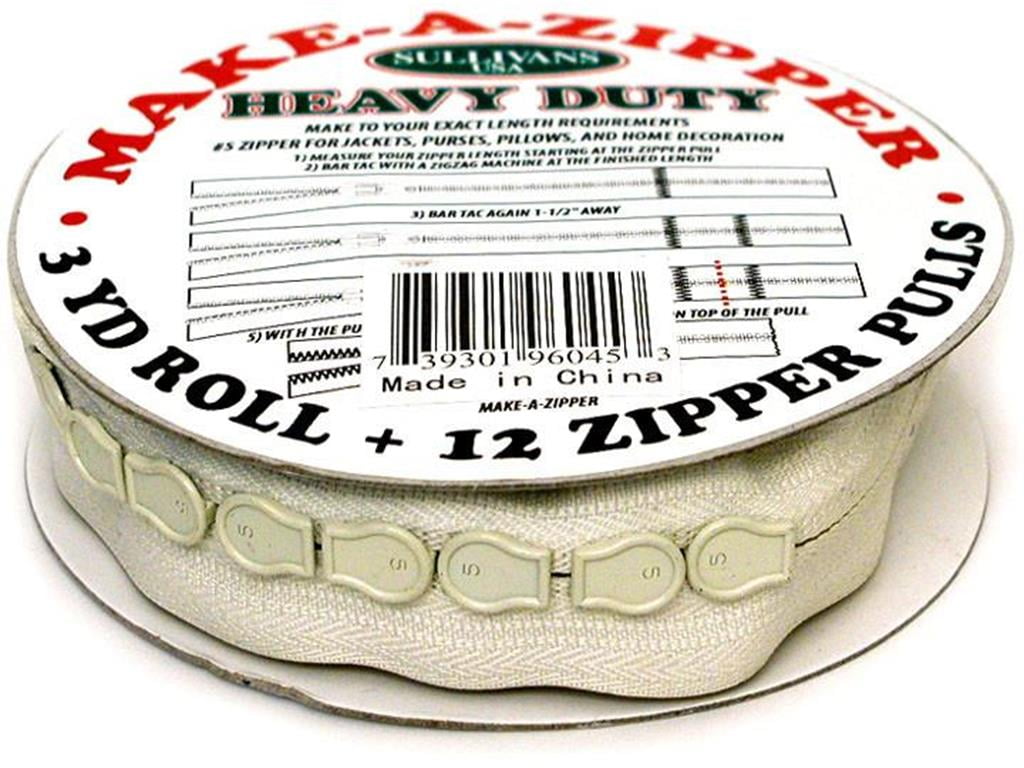 Sullivans HeavyDuty MakeAZipper 3Yd Reel Beige