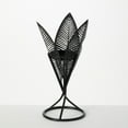 thumbnail image 1 of Sullivans Leaf Silhouette Candle Holder 12.75"H Black, 1 of 2