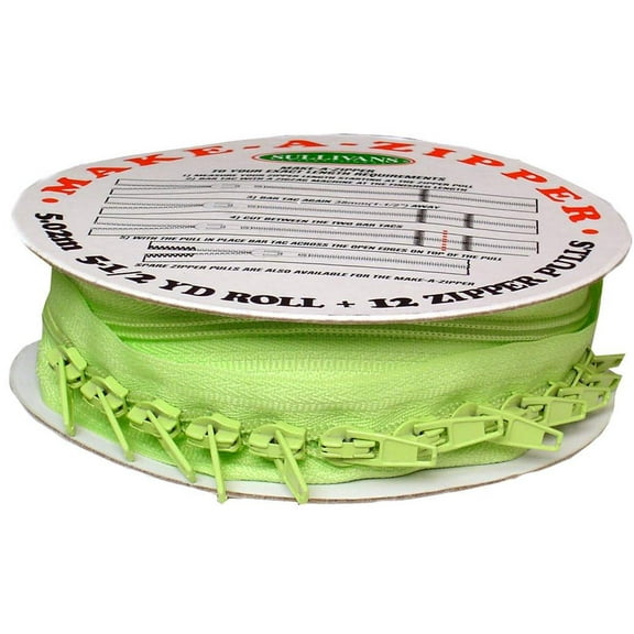Sullivans Make-A-Zipper 5.5Yd Reel Green