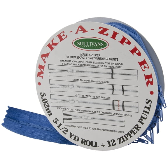 Sullivans Make-A-Zipper Kit, 5-1/2 Yds