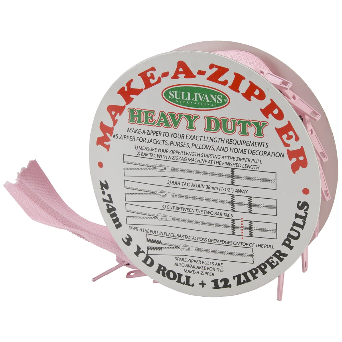Sullivans MakeAZipper Kit HeavyDuty, 3 Yd