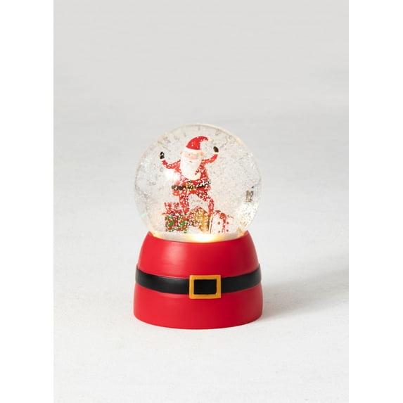 Sullivans Santa Shimmer Water Globe 6"H Multicolored