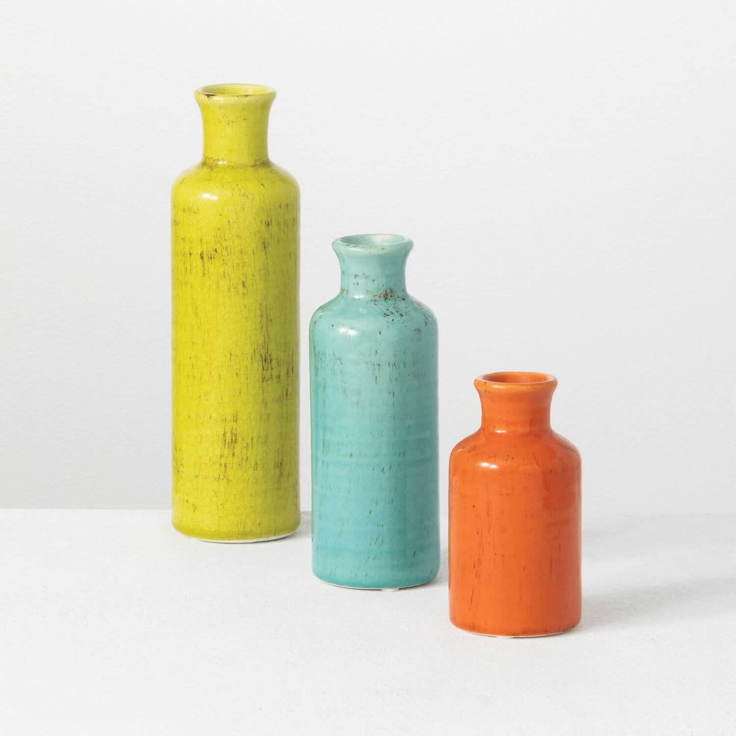 Miniature Stem vase - orange juice bottle